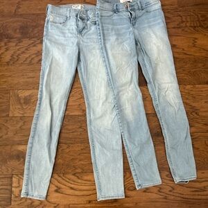 Bundle Abercrombie Kids Blue Skinny Jeans with Vintage Distressing